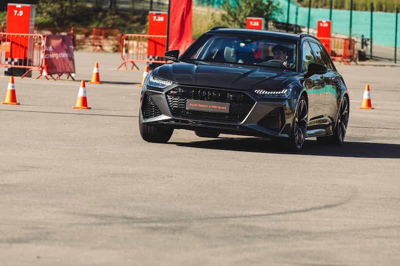 AudiSport-x-Marquez_slalom Los hermanos Marc y Álex Márquez reciben sus nuevos RS 6 Avant firmados por Audi exclusive