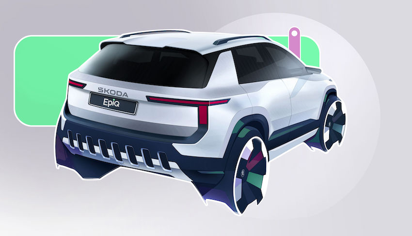 skoda-presenta-los-primeros-bocetos-del-interior-del-epiq-3 Skoda Epiq: primer vistazo al interior del SUV eléctrico más asequible de la marca