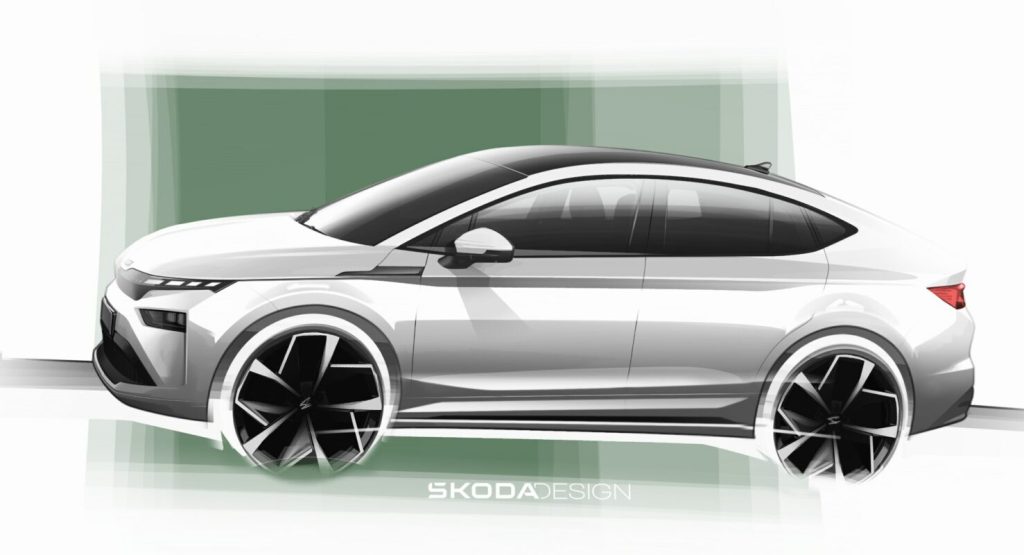 exterior-sketches-skoda-enyaq-2-1024x555 Bocetos exteriores del nuevo Skoda Enyaq