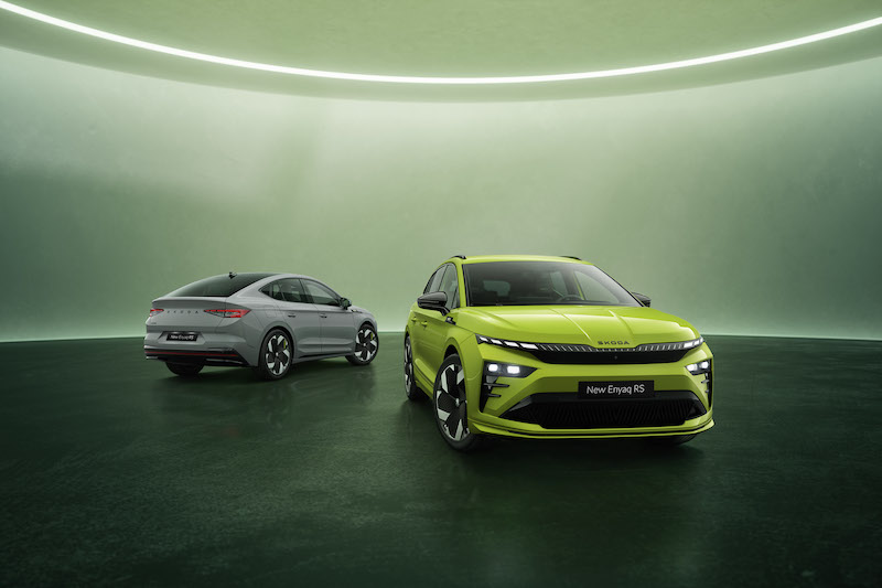 new-enyaq-rs-8 Škoda culmina la familia Enyaq con las nuevas versiones RS: máximas prestaciones eléctricas y diseño afilado