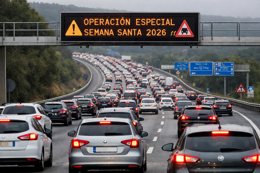 Operación Semana Santa atasco carretera