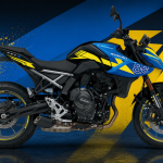 Suzuki GSX-8S Amarillo Ibérica con decoración azul y amarilla exclusiva para España